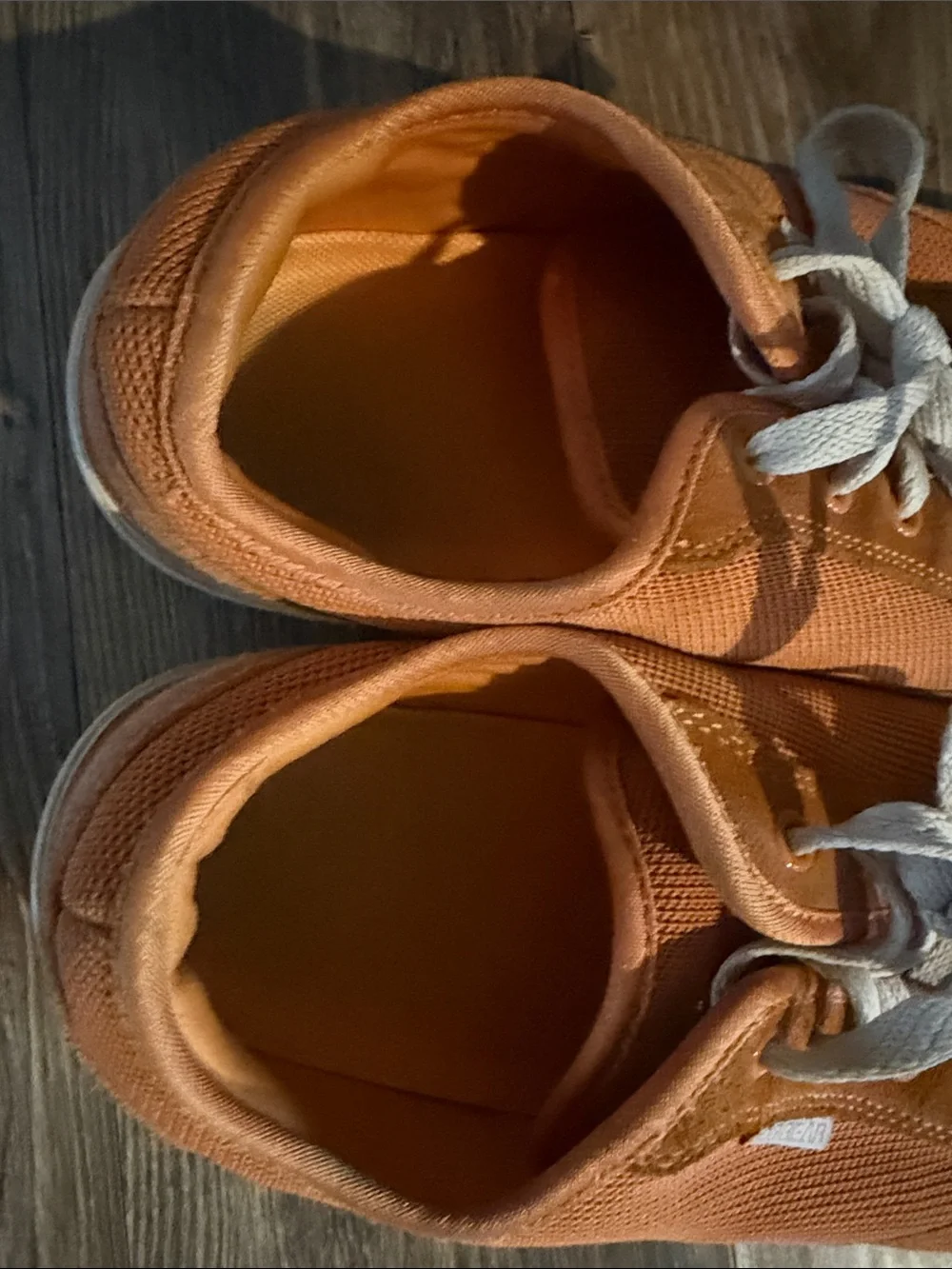 Men's Orange Lace-Up Canvas Sneakers - Lightweight Everyday Shoes